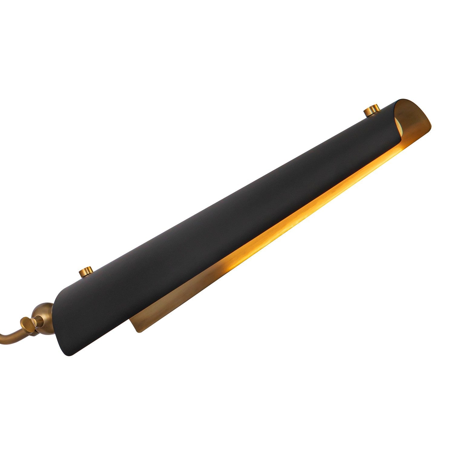 Alora LED Vanity from the Osorio collection in Matte Black/Vintage Brass finish