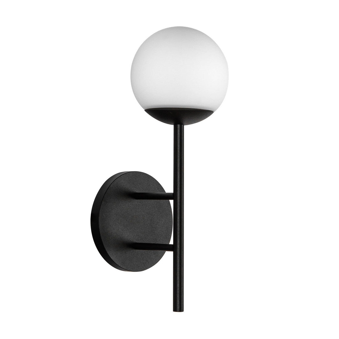 Kuzco Lighting LED Exterior Wall Mount from the Claremont collection in Black/Opal Glass finish