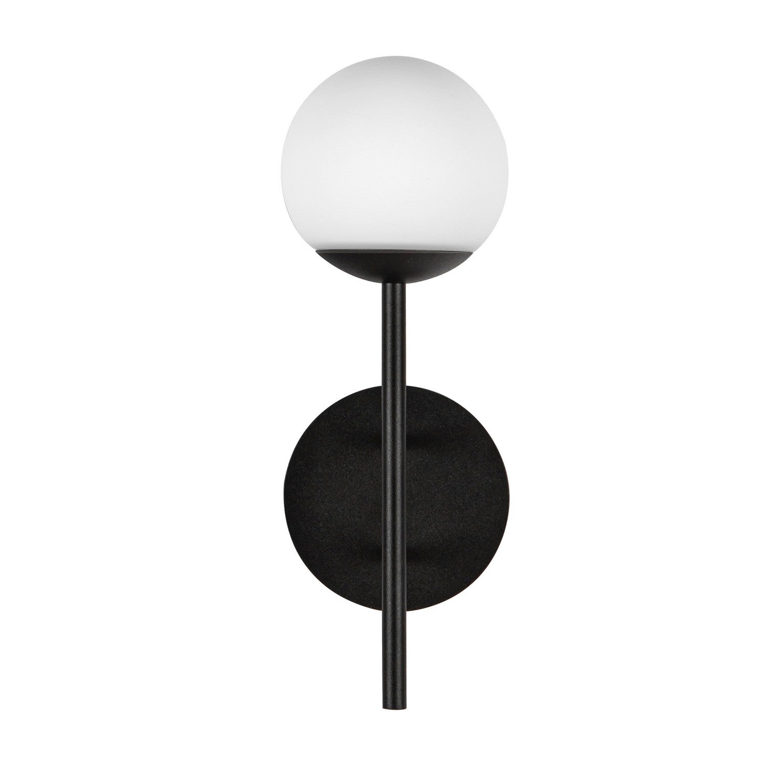 Kuzco Lighting LED Exterior Wall Mount from the Claremont collection in Black/Opal Glass finish