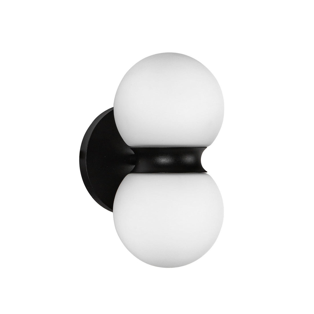 Kuzco Lighting LED Exterior Wall Mount from the Peri collection in Black/Opal Glass finish