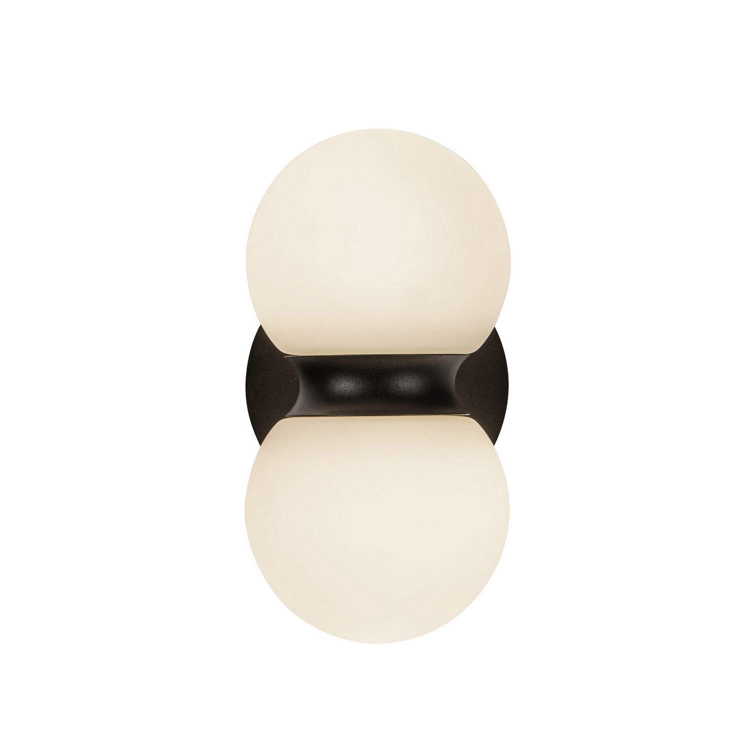 Kuzco Lighting LED Exterior Wall Mount from the Peri collection in Black/Opal Glass finish