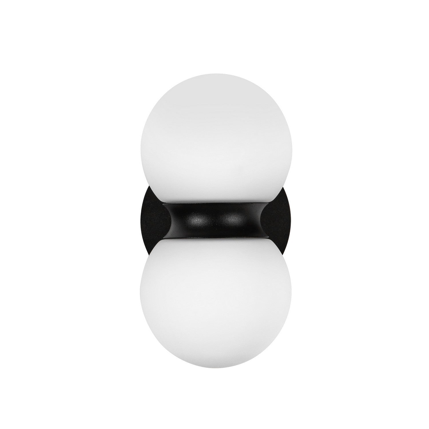 Kuzco Lighting LED Exterior Wall Mount from the Peri collection in Black/Opal Glass finish