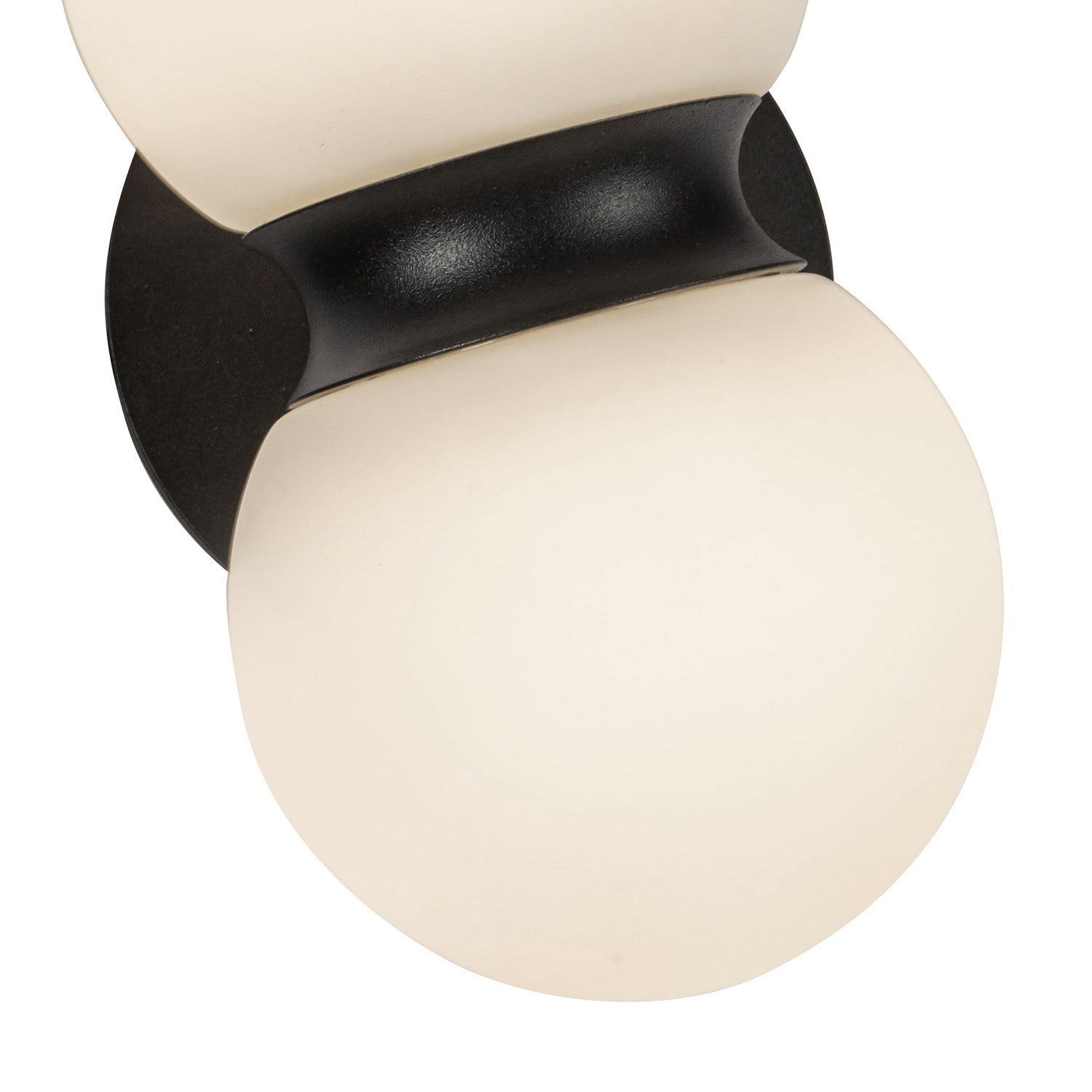 Kuzco Lighting LED Exterior Wall Mount from the Peri collection in Black/Opal Glass finish