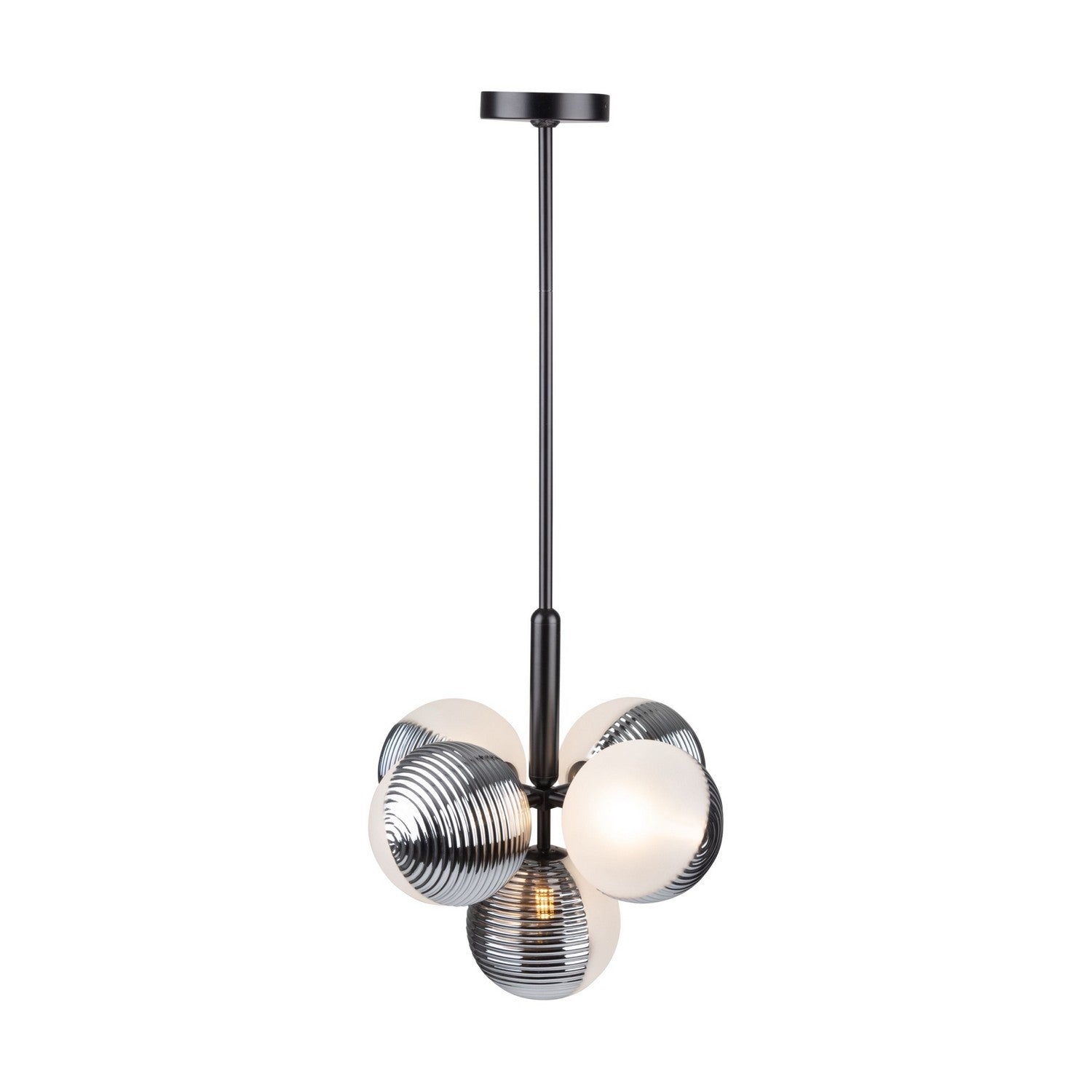 Artcraft Five Light Pendant from the Bolla collection in Black finish