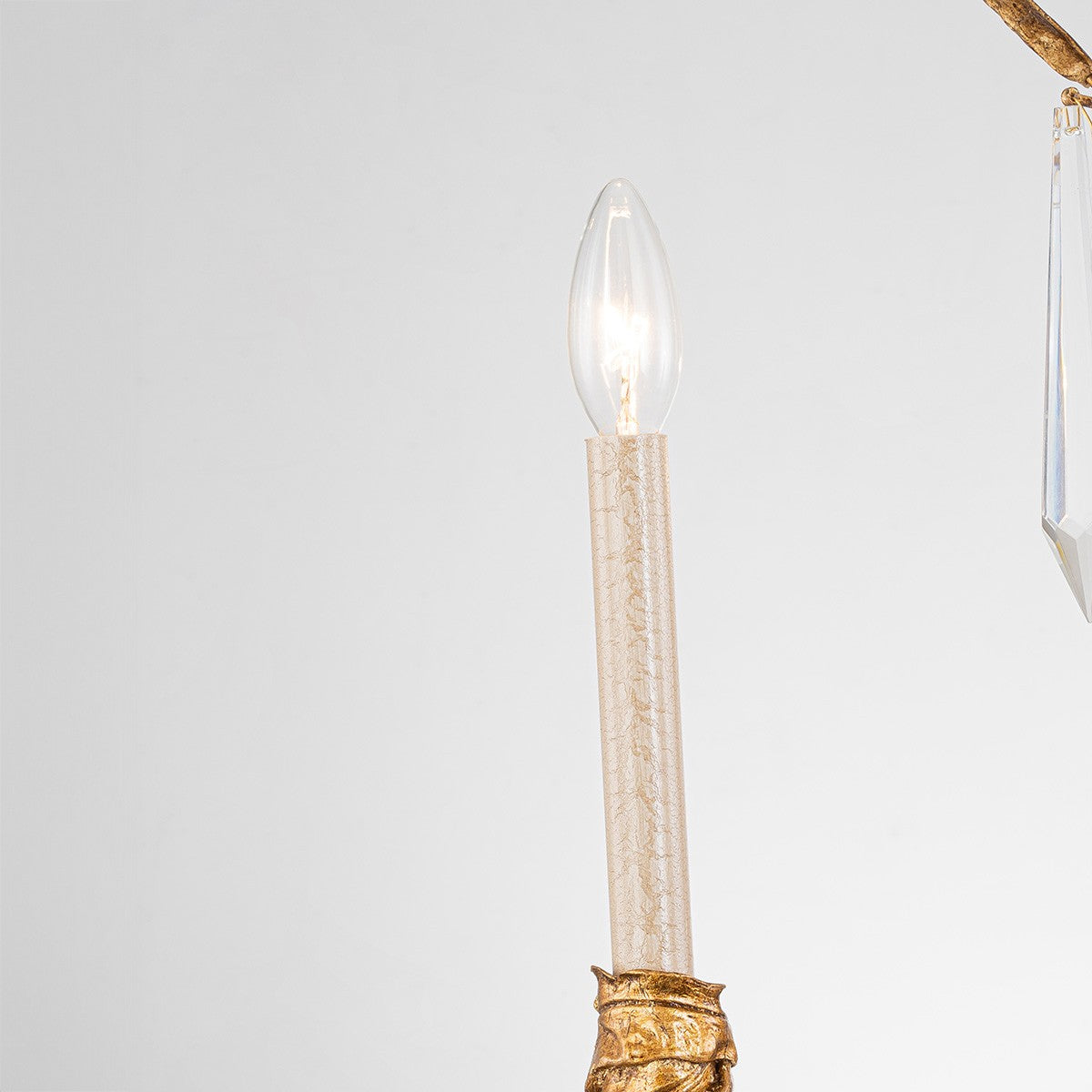 Lucas + McKearn Three Light Chandelier from the Palm d'Or collection in Gold finish