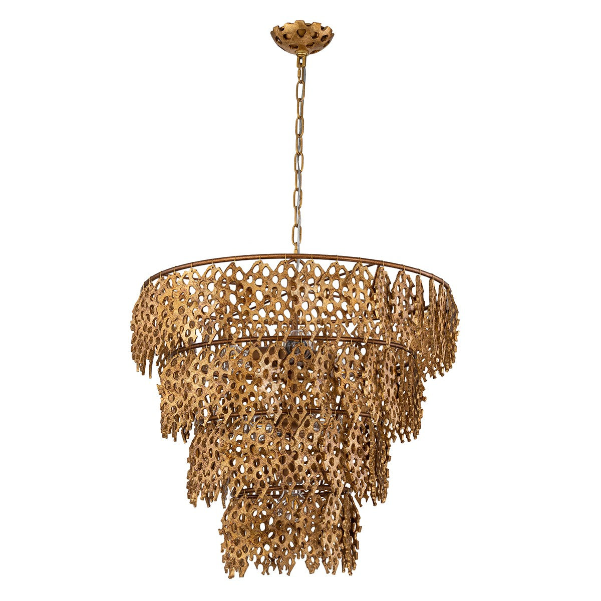 Lucas + McKearn Six Light Pendant from the Coral Luxe collection in Gold finish