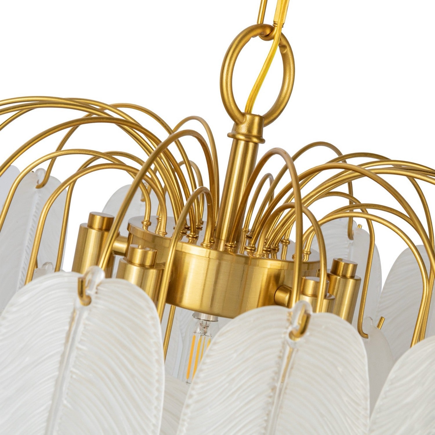 Artcraft Four Light Chandelier from the Alessia collection in Brushed Brass finish
