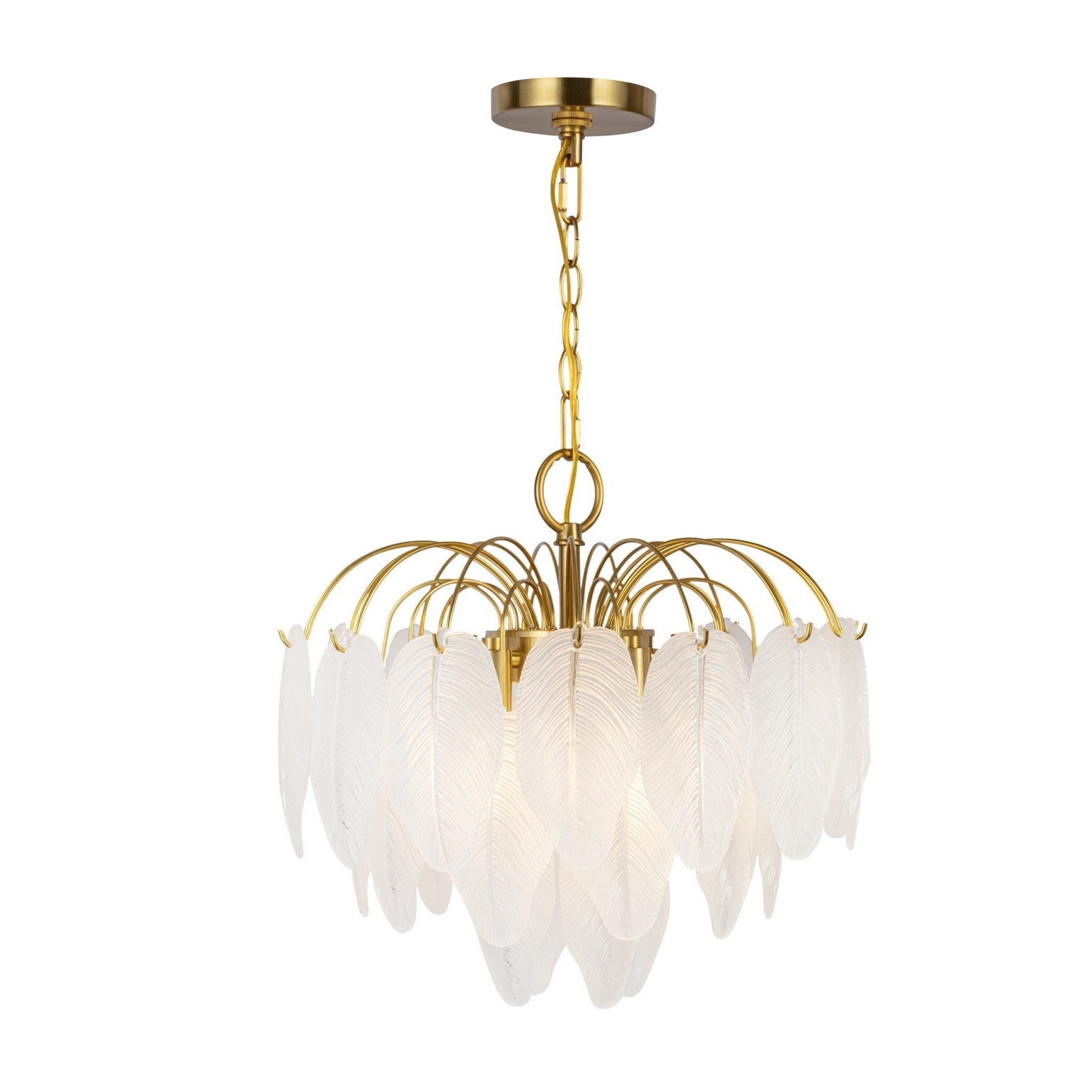 Artcraft Four Light Chandelier from the Alessia collection in Brushed Brass finish