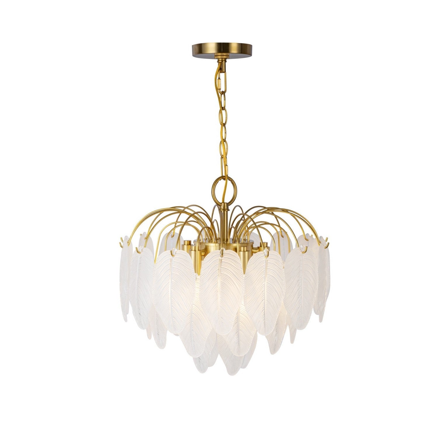 Artcraft Four Light Chandelier from the Alessia collection in Brushed Brass finish