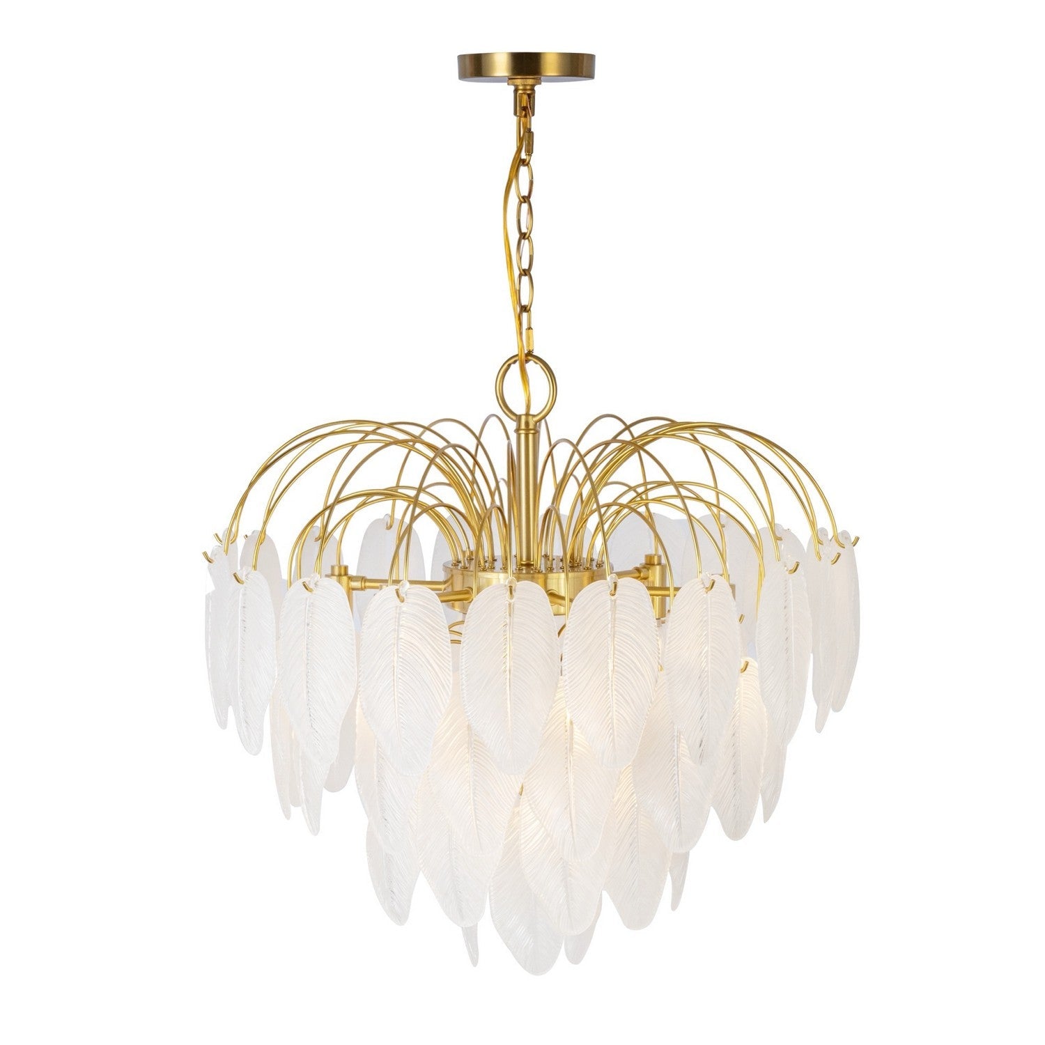 Artcraft Ten Light Chandelier from the Alessia collection in Brushed Brass finish