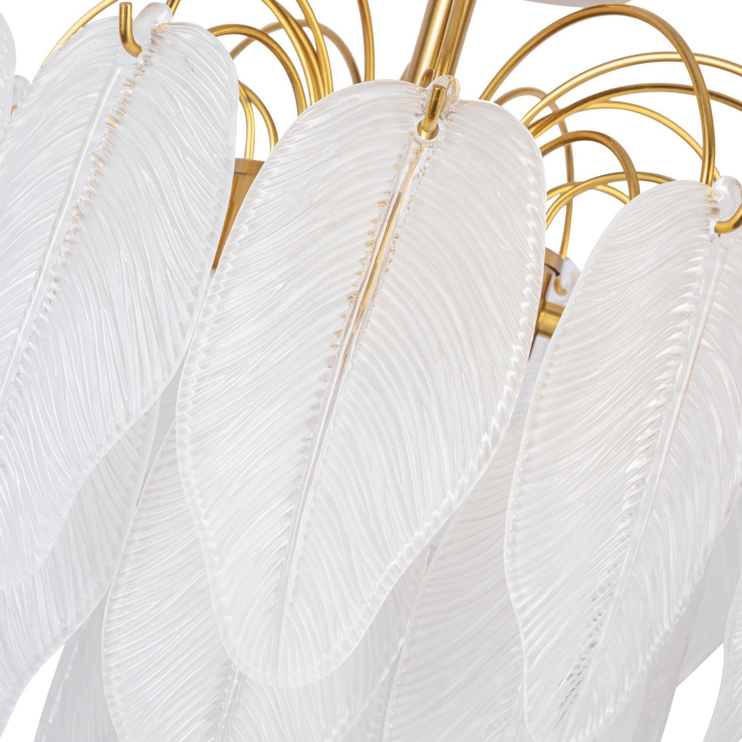 Artcraft Four Light Semi-Flush Mount from the Alessia collection in Brushed Brass finish