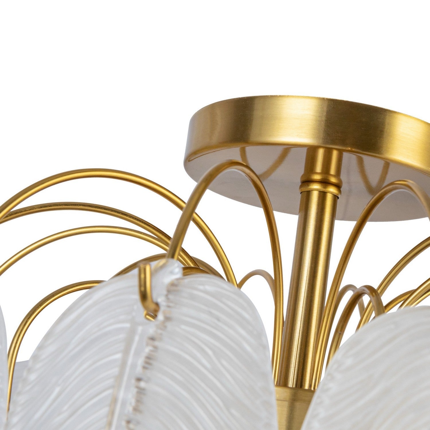 Artcraft Four Light Semi-Flush Mount from the Alessia collection in Brushed Brass finish