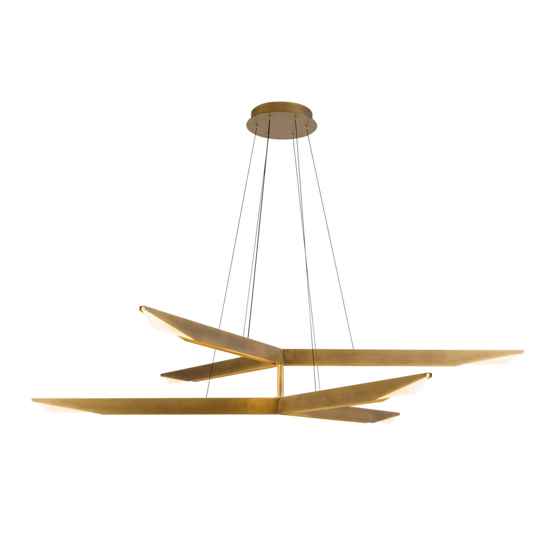 Kuzco Lighting LED Chandelier from the Tachi collection in Vintage Brass finish