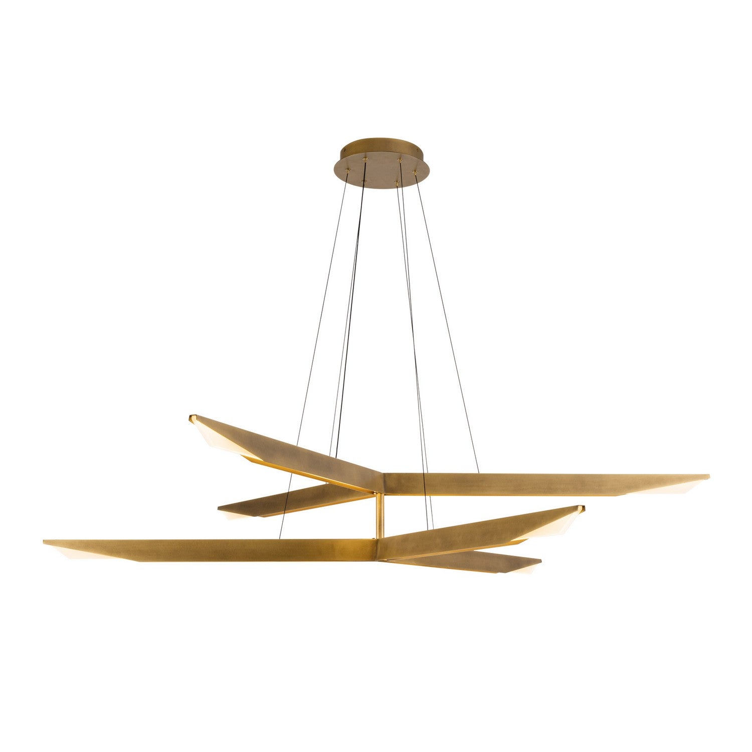 Kuzco Lighting LED Chandelier from the Tachi collection in Vintage Brass finish