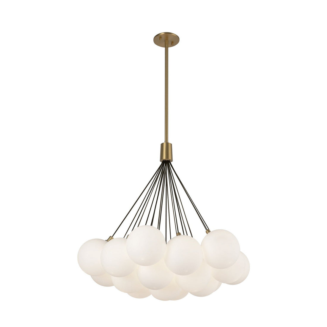 Kuzco Lighting LED Chandelier from the Bolla collection in Brushed Gold/Opal Glass finish