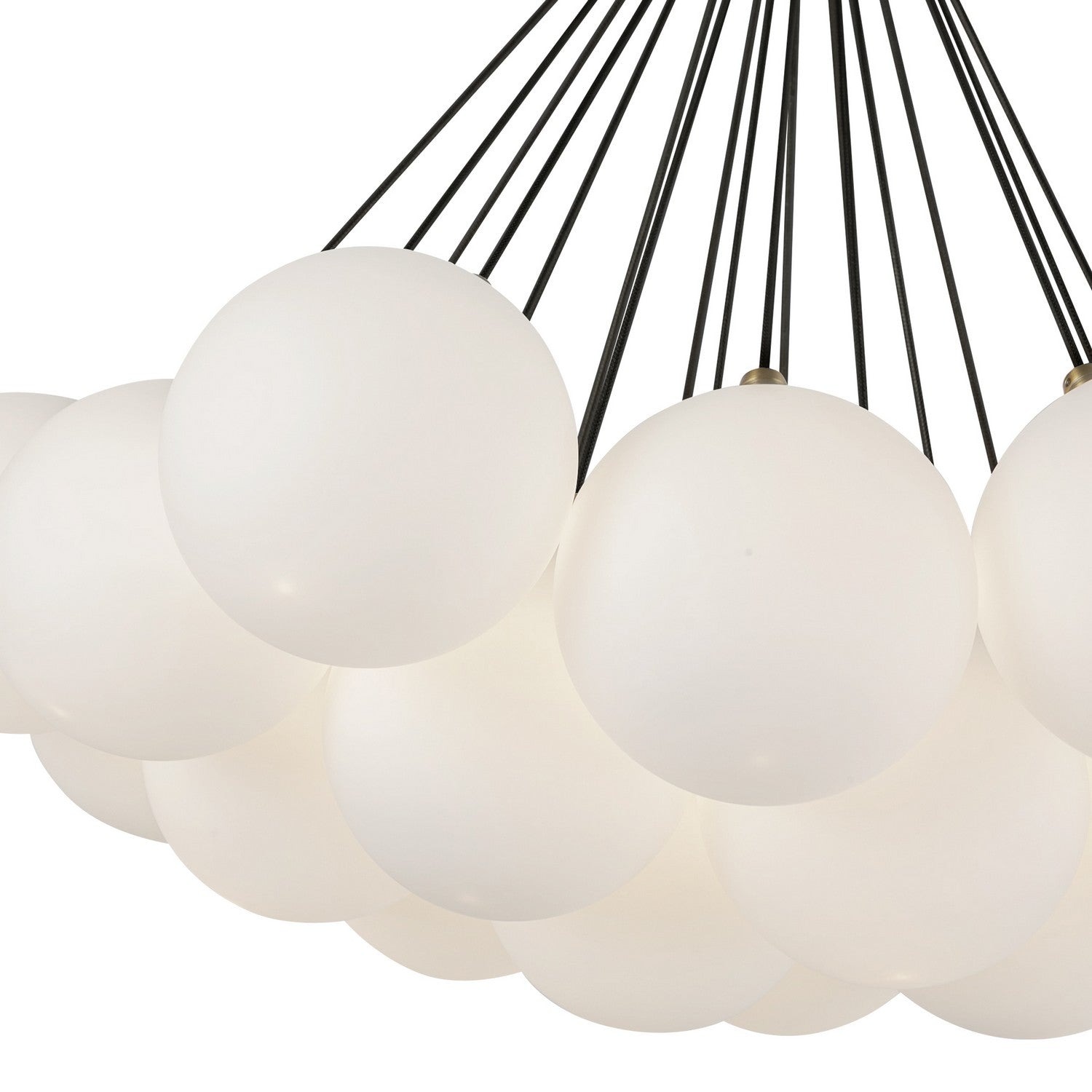 Kuzco Lighting LED Chandelier from the Bolla collection in Brushed Gold/Opal Glass finish