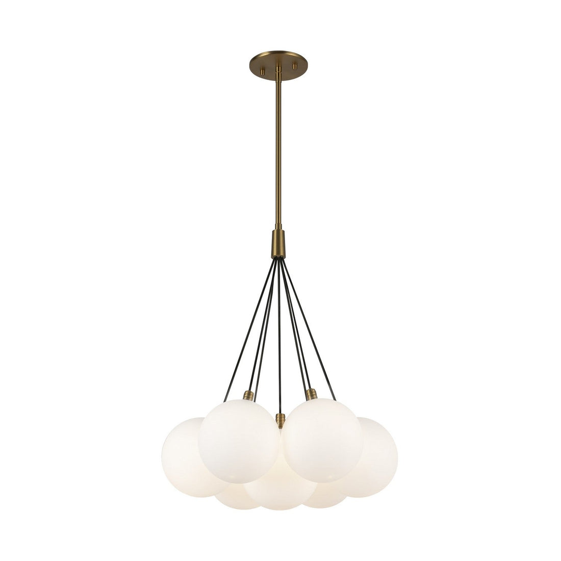 Kuzco Lighting LED Chandelier from the Bolla collection in Brushed Gold/Opal Glass finish