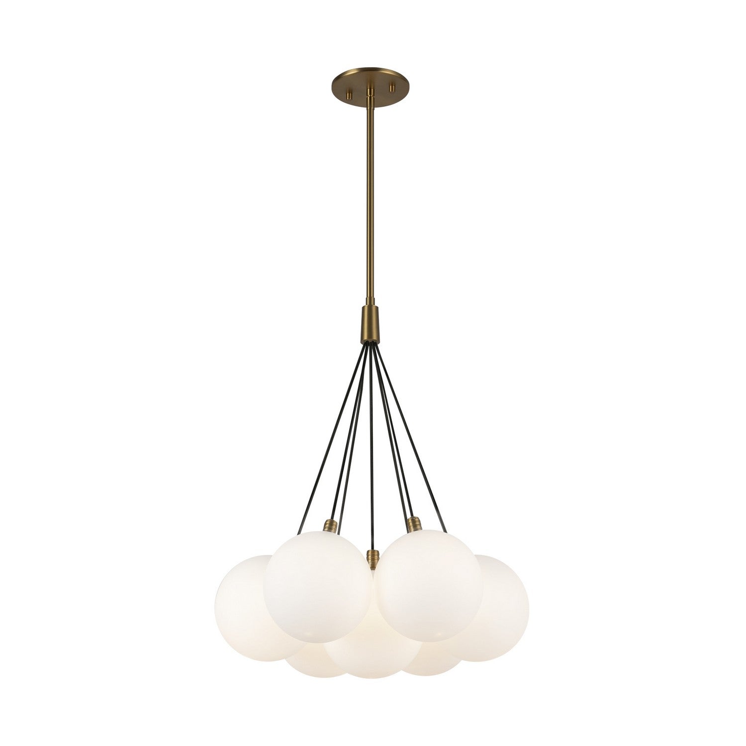 Kuzco Lighting LED Chandelier from the Bolla collection in Brushed Gold/Opal Glass finish