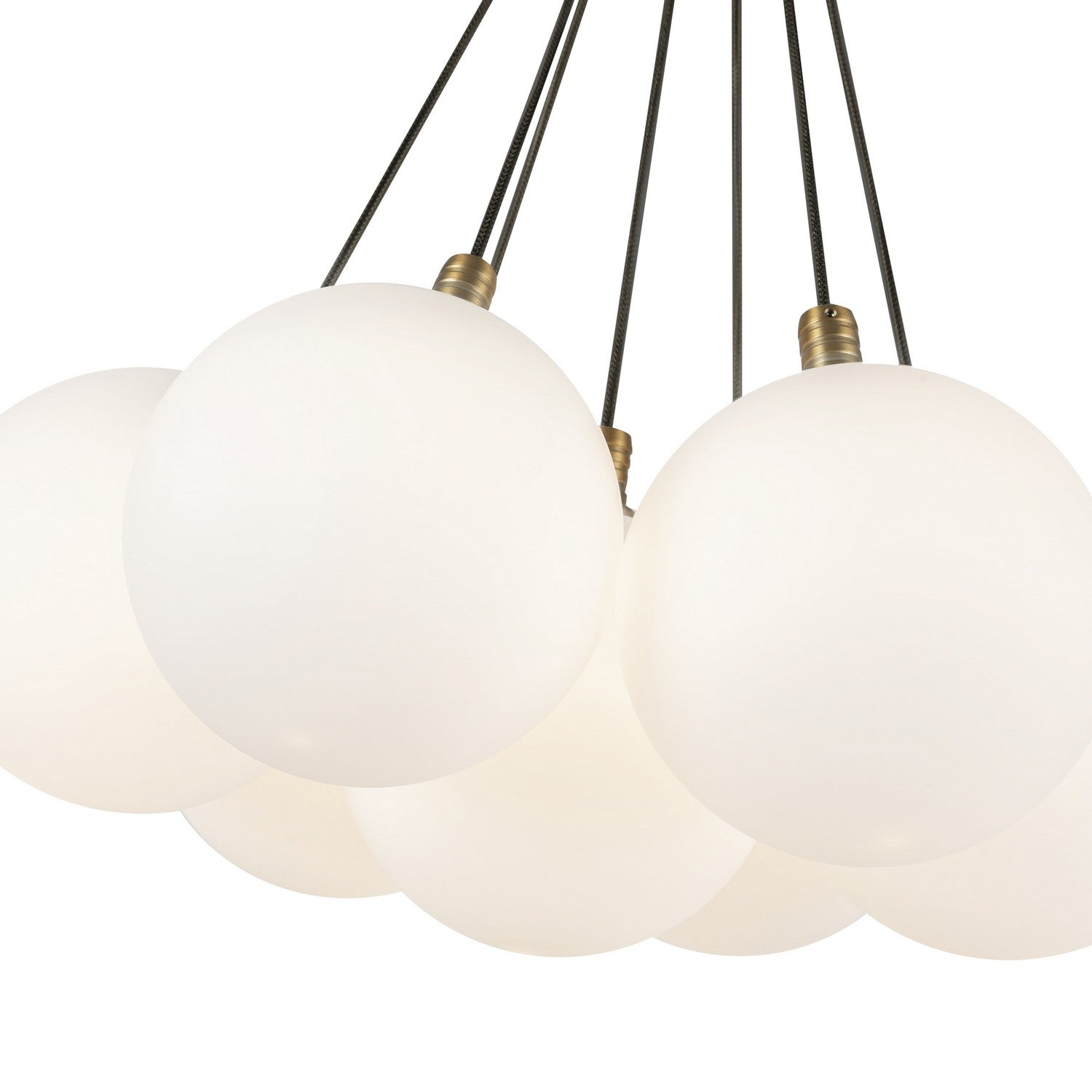 Kuzco Lighting LED Chandelier from the Bolla collection in Brushed Gold/Opal Glass finish
