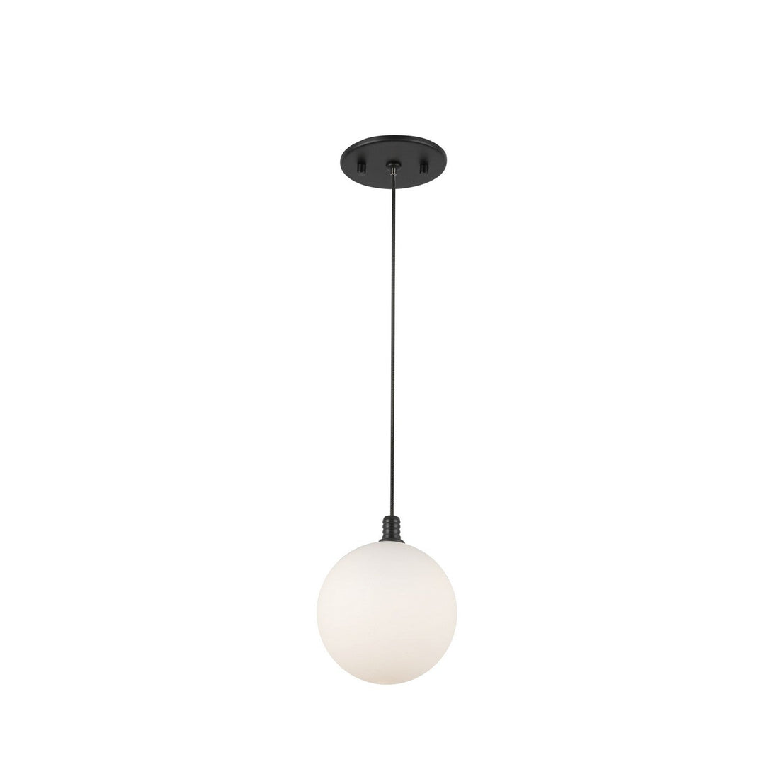 Kuzco Lighting LED Pendant from the Bolla collection in Black/Opal Glass finish