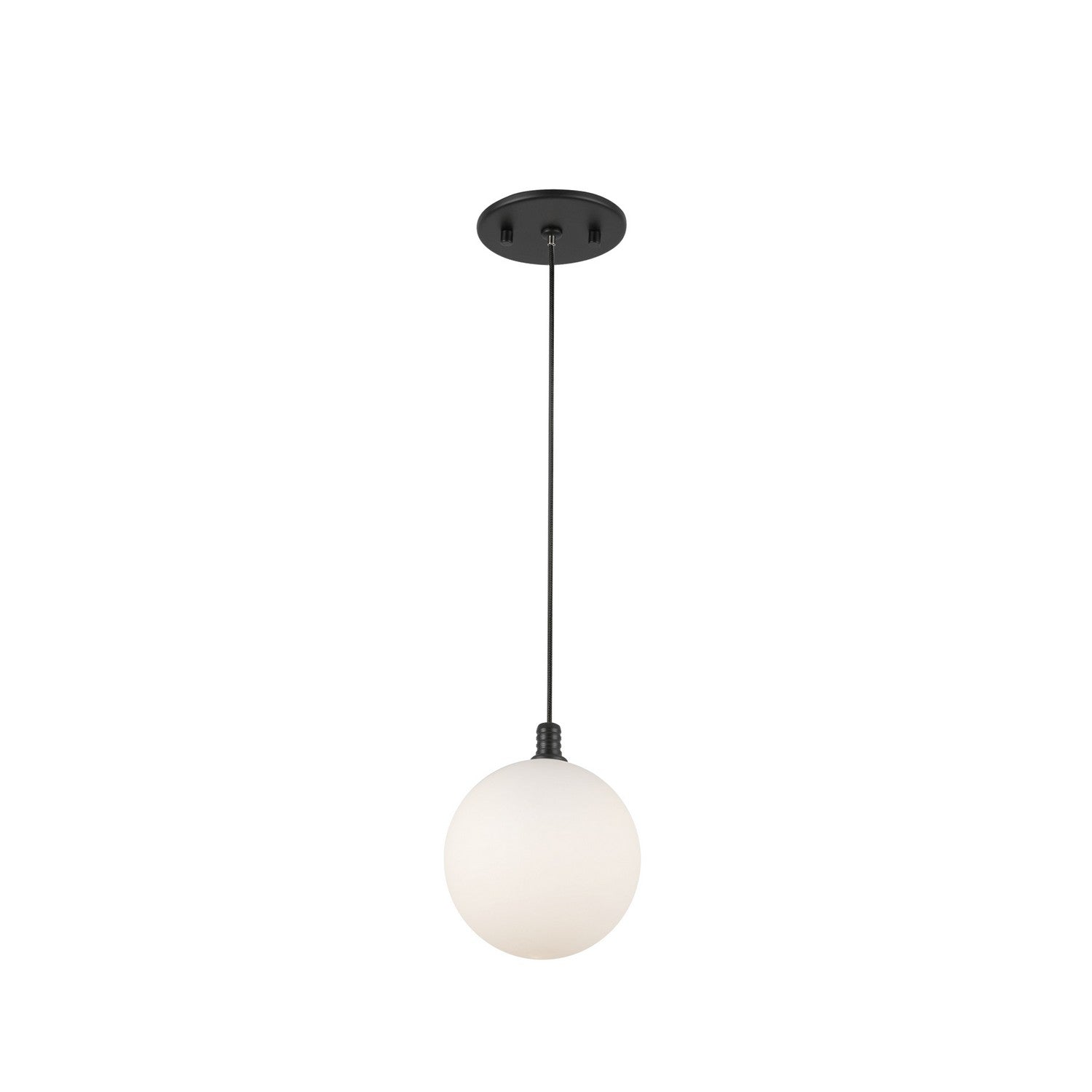 Kuzco Lighting LED Pendant from the Bolla collection in Black/Opal Glass finish