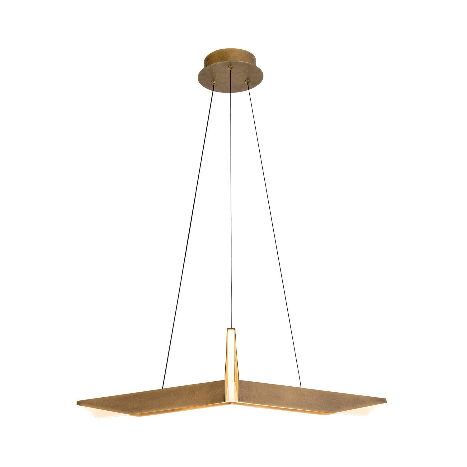 Kuzco Lighting LED Pendant from the Tachi collection in Vintage Brass finish
