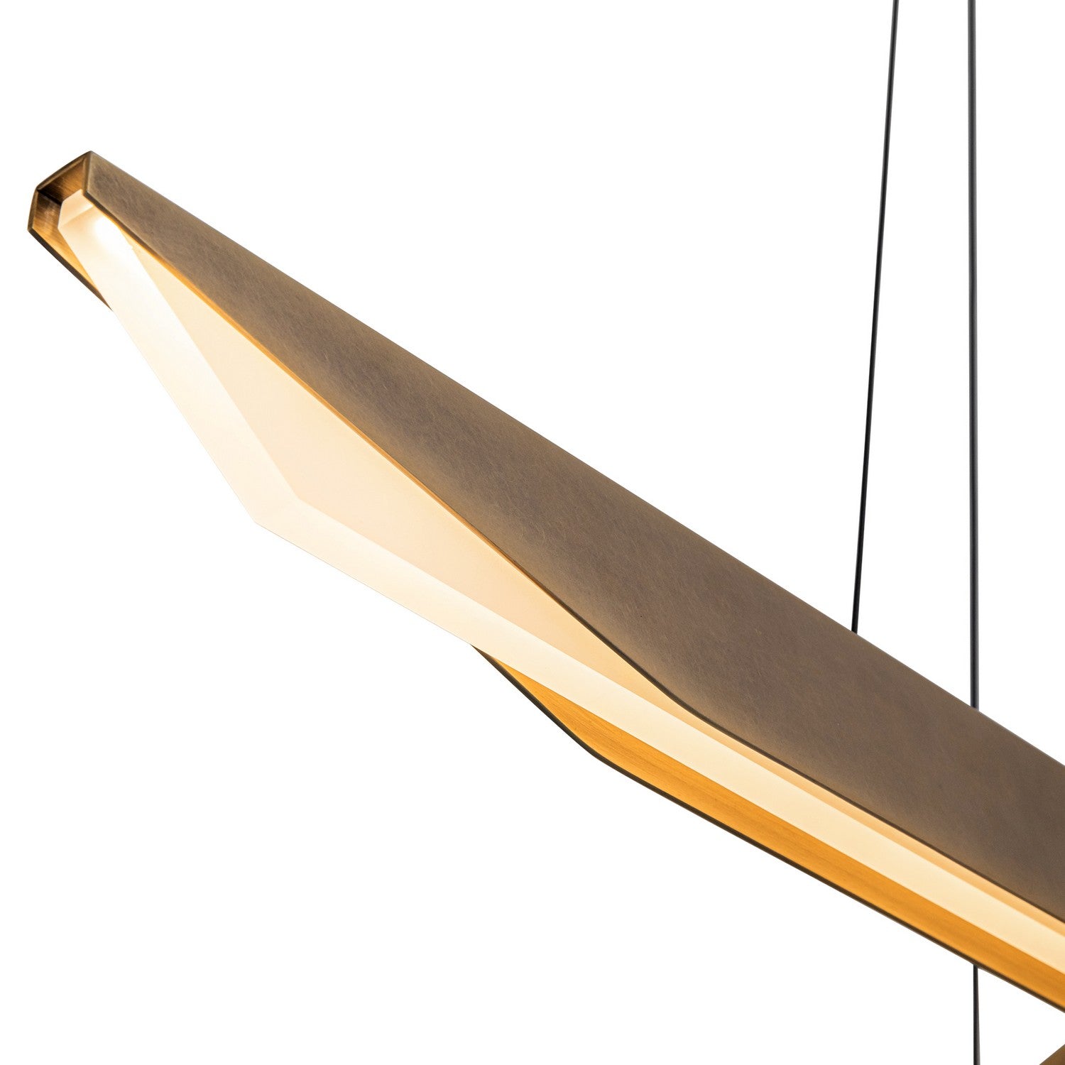 Kuzco Lighting LED Pendant from the Tachi collection in Vintage Brass finish