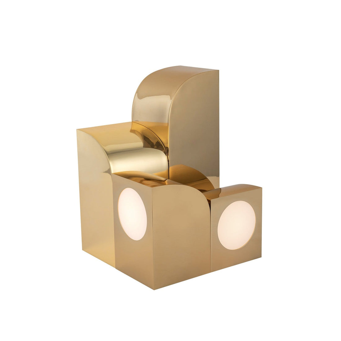 Kuzco Lighting LED Table Lamp from the Gypsum collection in Polished Brass finish