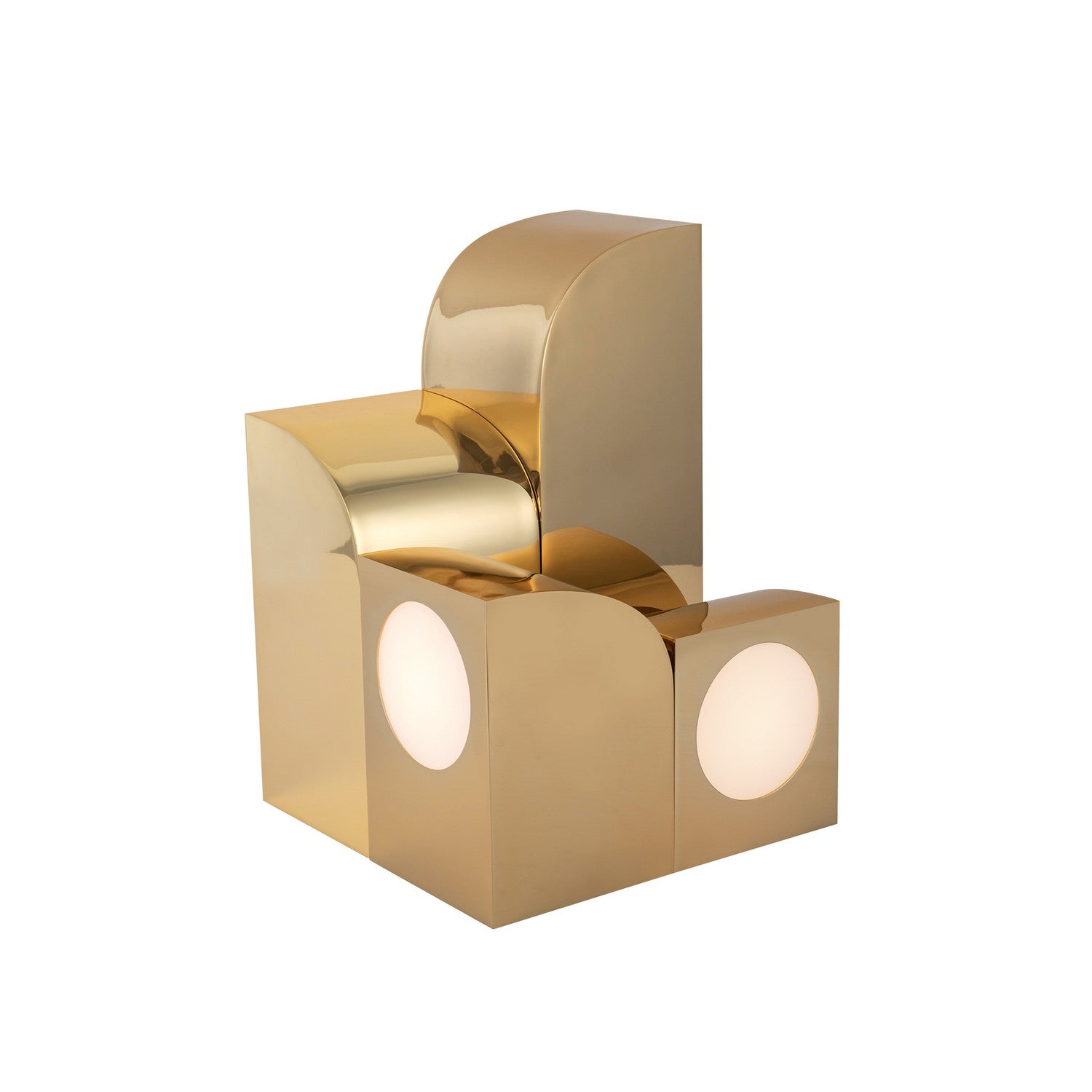 Kuzco Lighting LED Table Lamp from the Gypsum collection in Polished Brass finish
