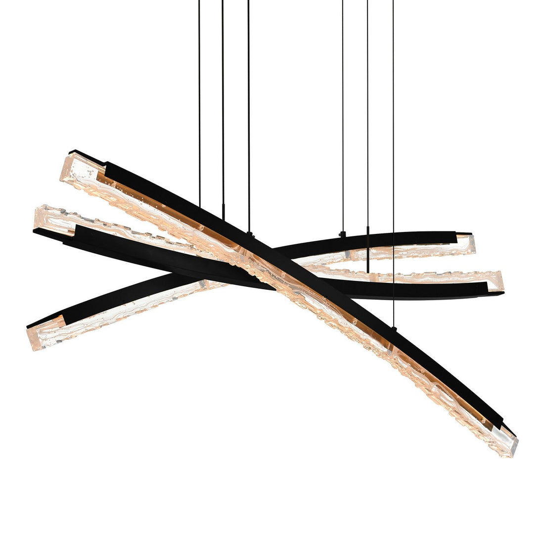 CWI Lighting LED Chandelier from the Saber collection in Black finish