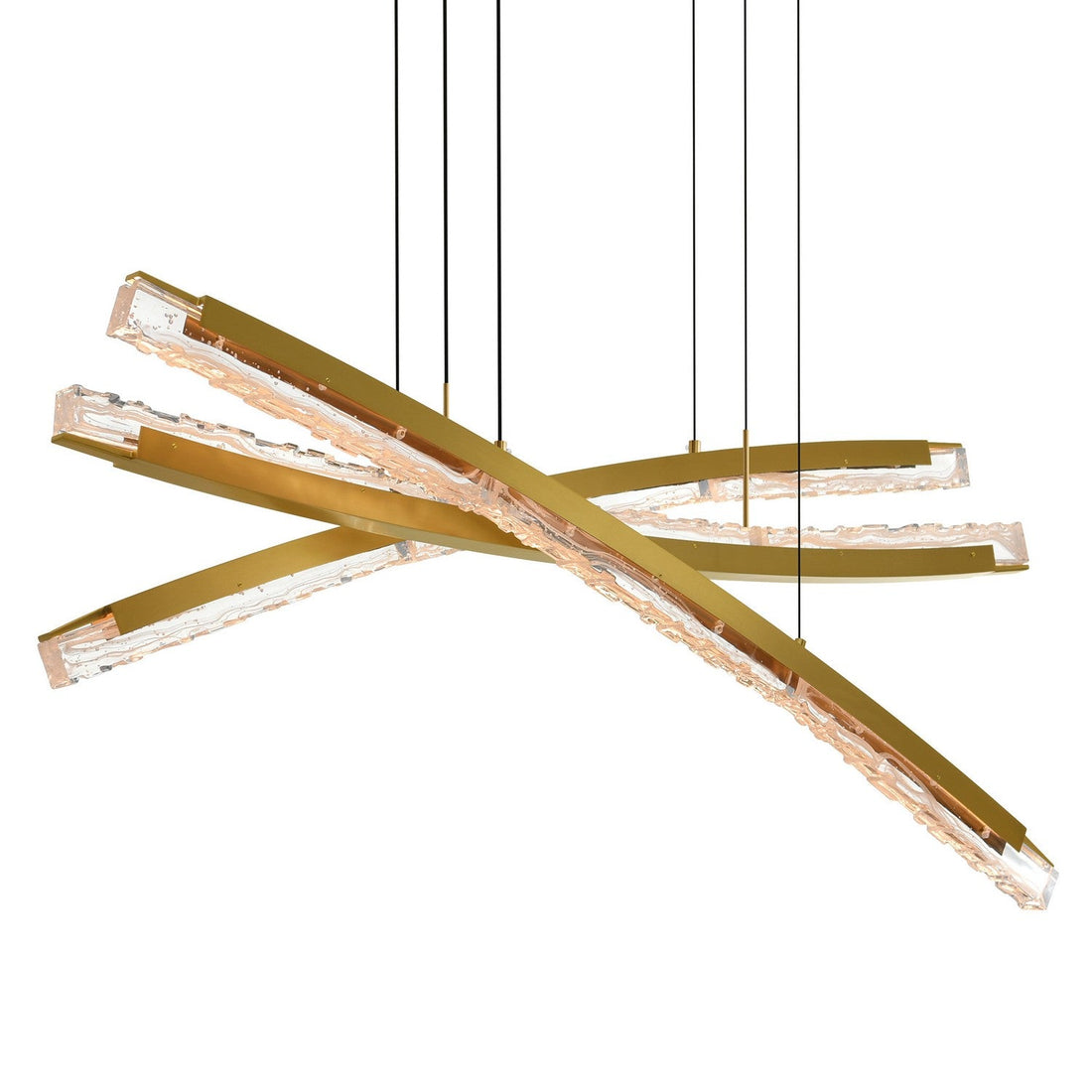 CWI Lighting LED Chandelier from the Saber collection in Brass finish