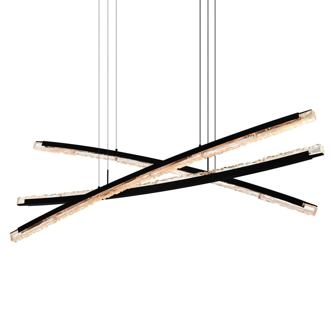 CWI Lighting LED Chandelier from the Saber collection in Black finish