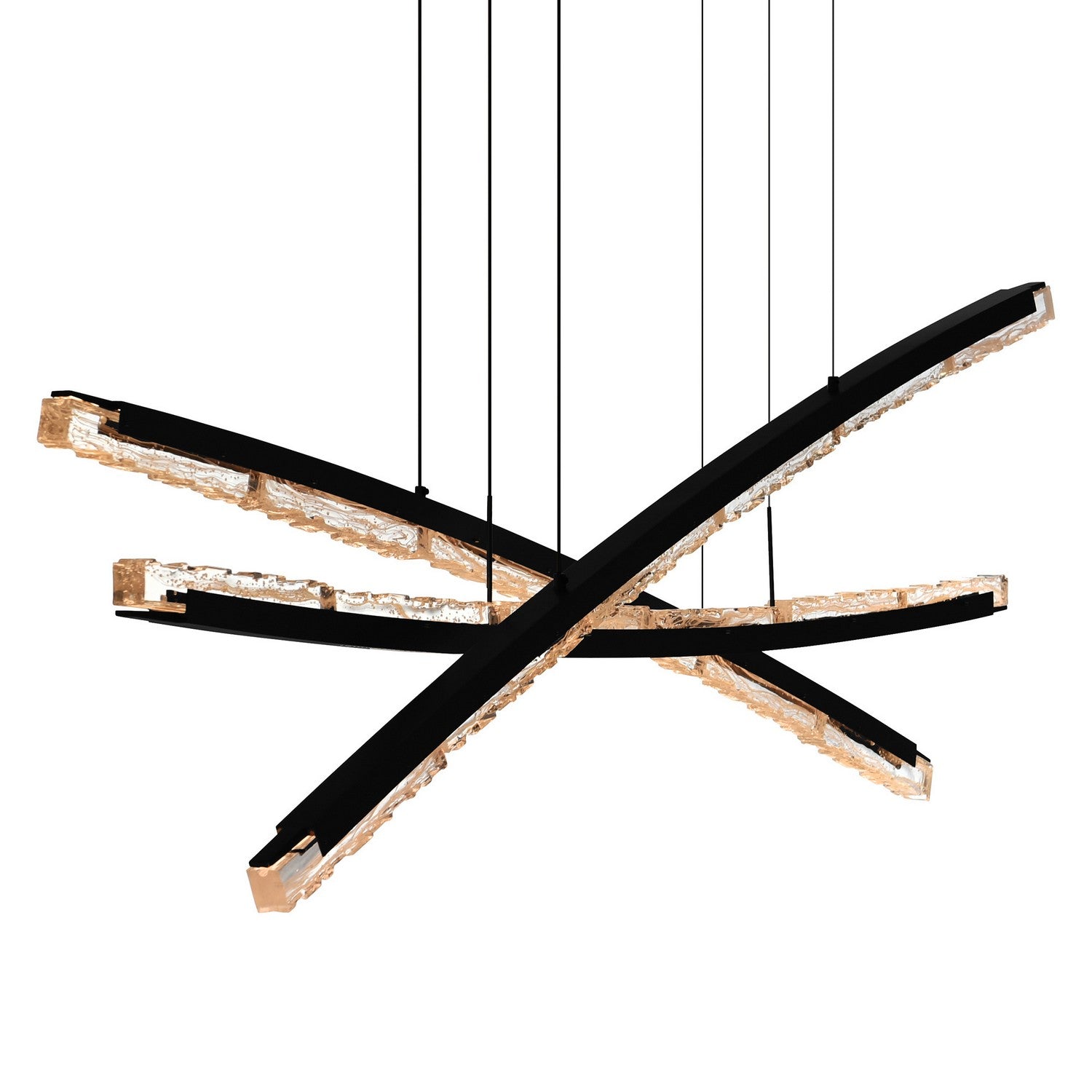 CWI Lighting LED Chandelier from the Saber collection in Black finish