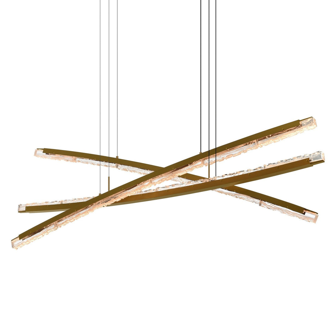 CWI Lighting LED Chandelier from the Saber collection in Brass finish