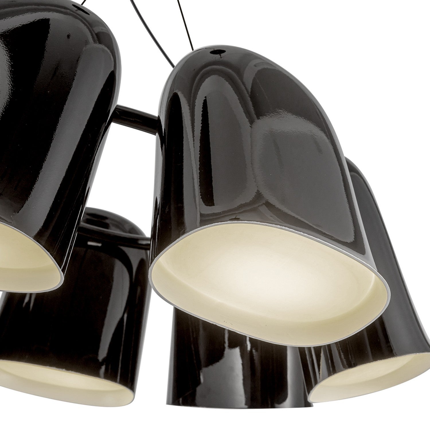 Kuzco Lighting LED Chandelier from the Bell collection in Glossy Black finish