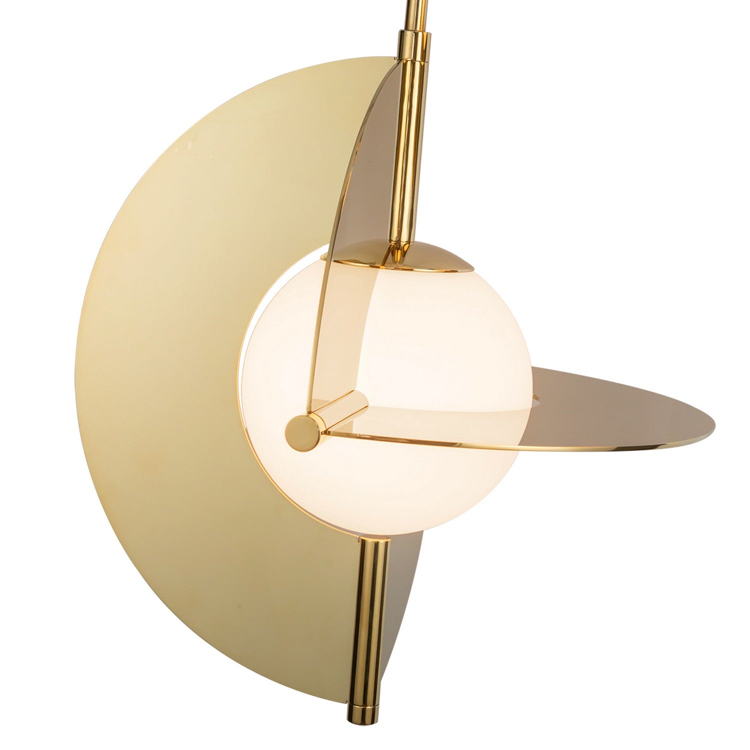 Kuzco Lighting LED Chandelier from the Scorpio collection in Metallic Brass/Opal Glass finish