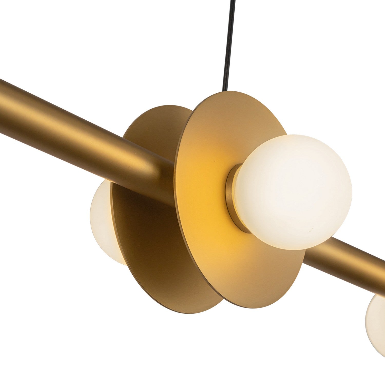 Kuzco Lighting LED Linear Pendant from the Elixir collection in Brushed Gold finish