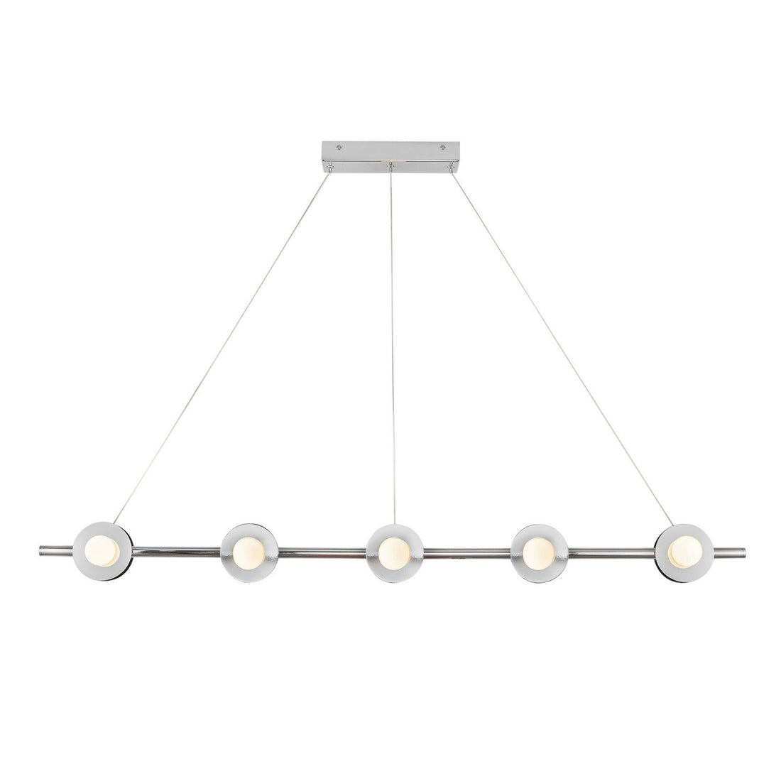 Kuzco Lighting LED Linear Pendant from the Elixir collection in Chrome finish