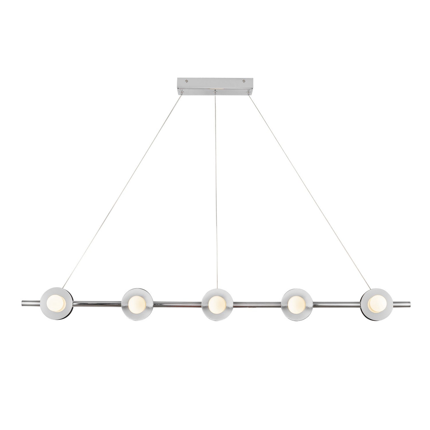 Kuzco Lighting LED Linear Pendant from the Elixir collection in Chrome finish