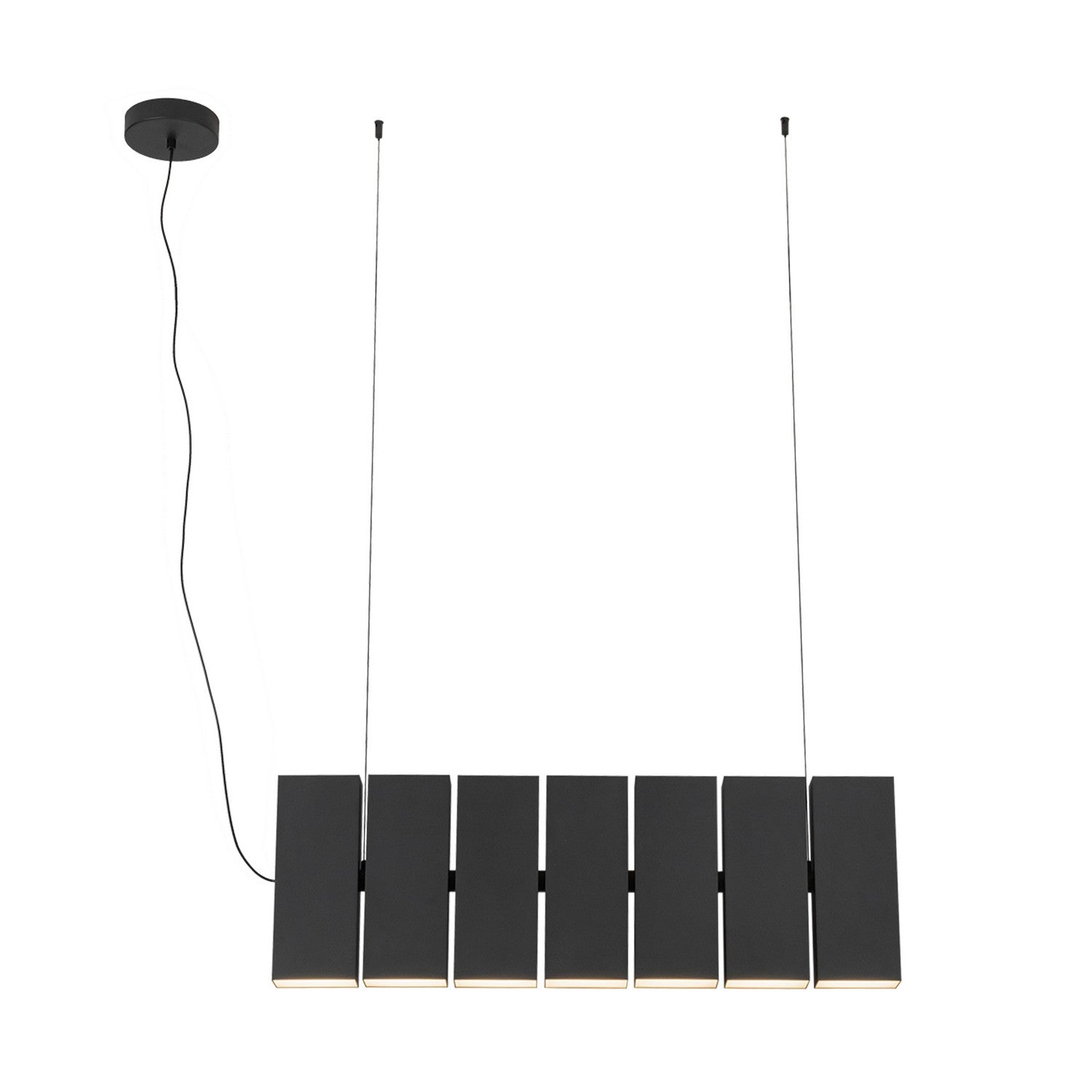 Kuzco Lighting LED Linear Pendant from the Domino collection in Black finish