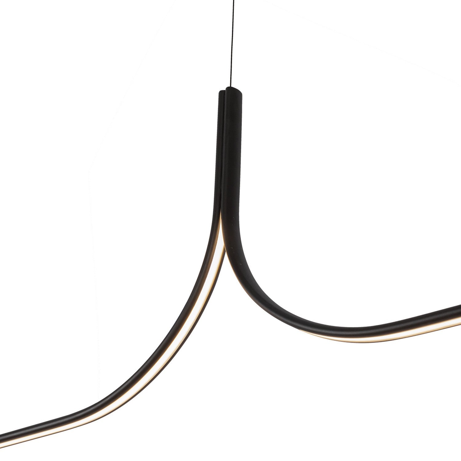 Kuzco Lighting LED Linear Pendant from the Thread collection in Black finish
