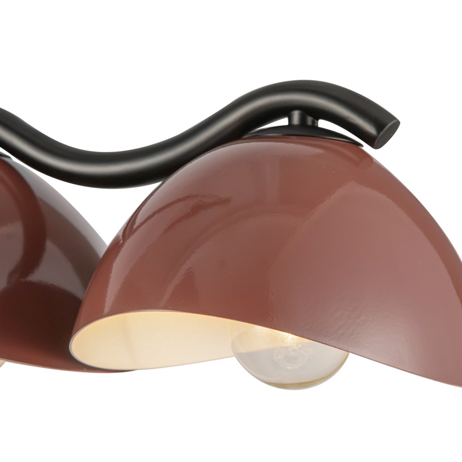 Kuzco Lighting Seven Light Linear Pendant from the Atlas collection in Black/Burgundy finish