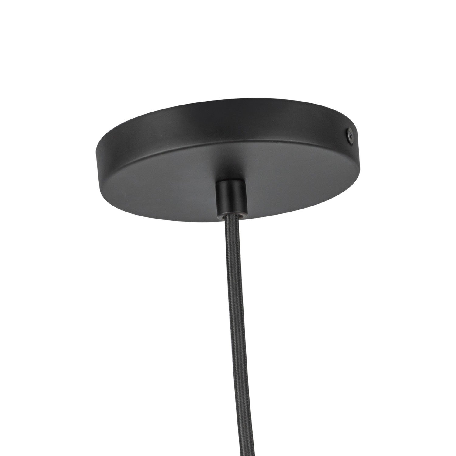 Kuzco Lighting One Light Pendant from the Marco collection in Black/Opal Glass finish