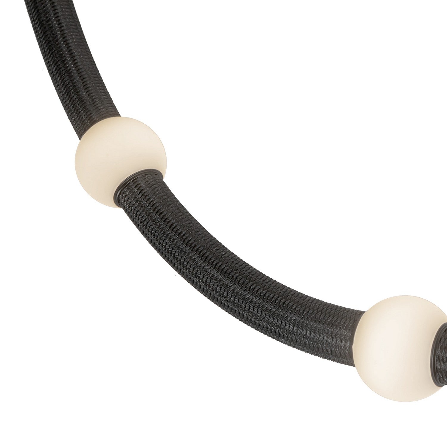 Kuzco Lighting LED Pendant from the Corda collection in Black/Opal Glass finish