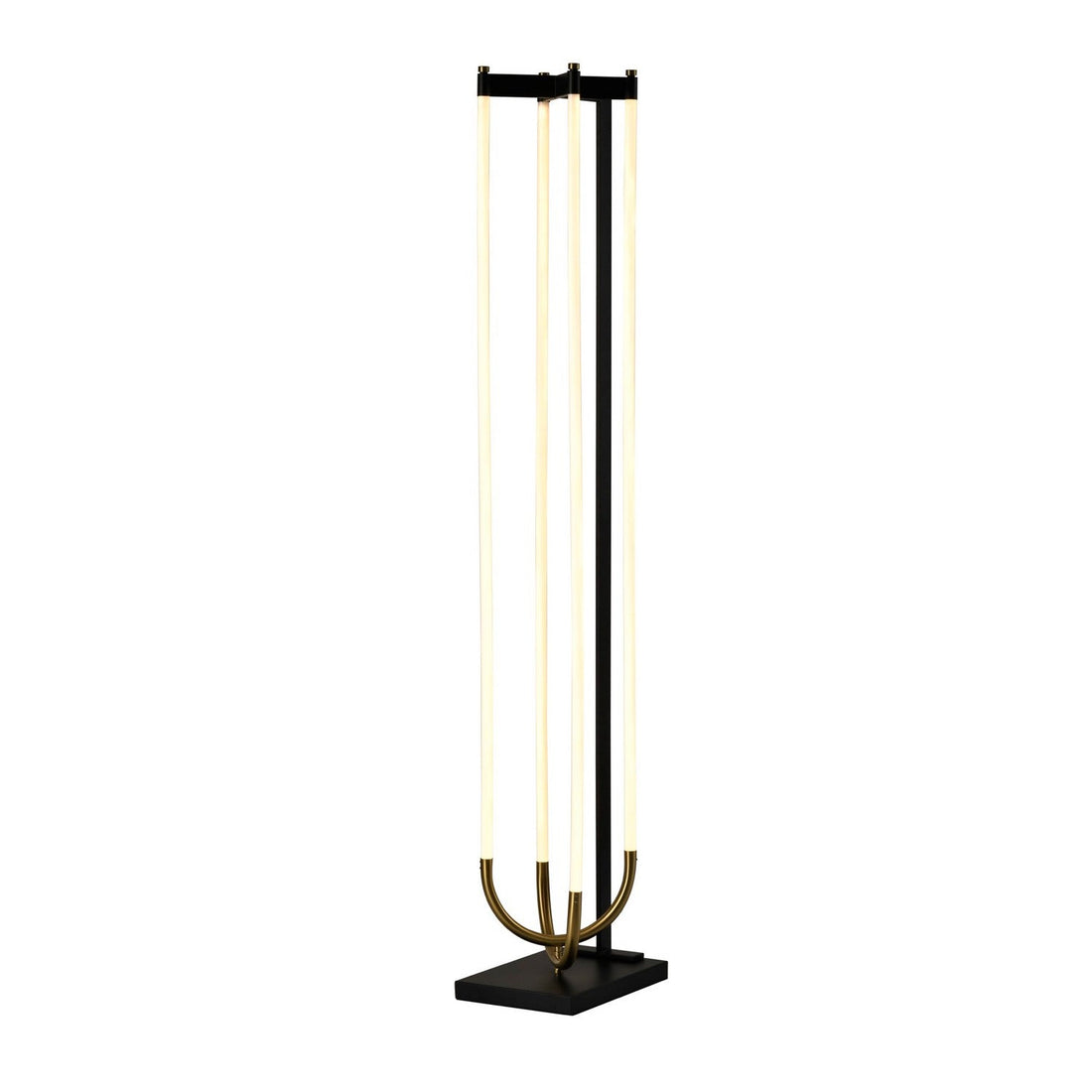Artcraft LED Floor Lamp from the Cascata collection in Black, Brushed Brass finish