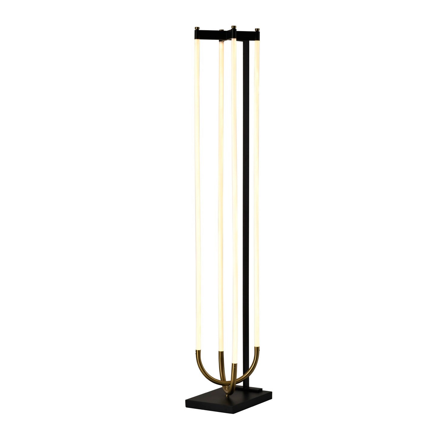 Artcraft LED Floor Lamp from the Cascata collection in Black, Brushed Brass finish