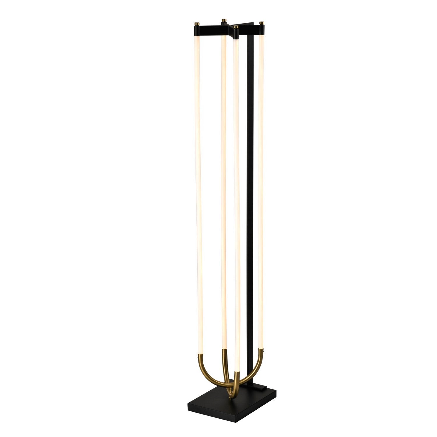 Artcraft LED Floor Lamp from the Cascata collection in Black, Brushed Brass finish