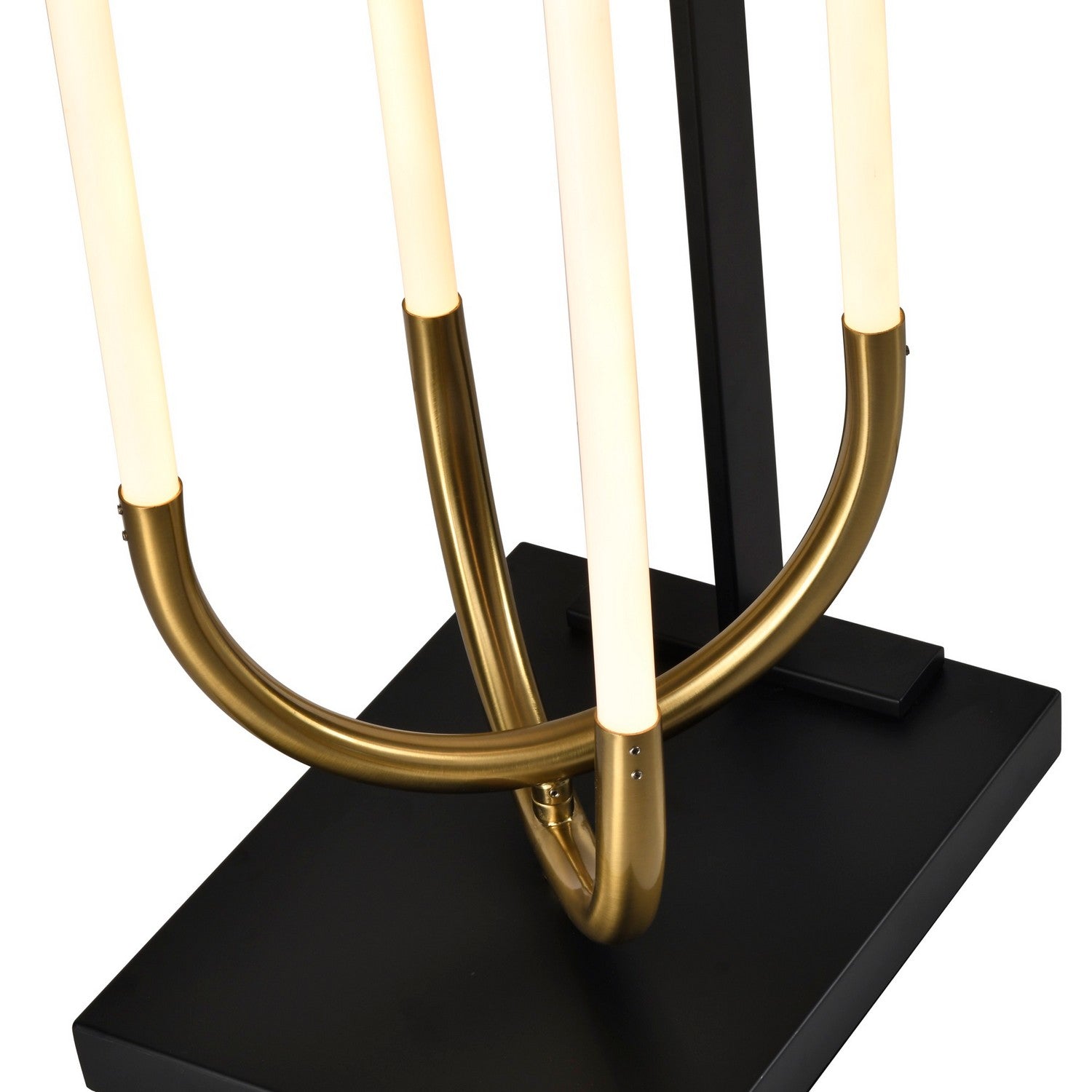 Artcraft LED Floor Lamp from the Cascata collection in Black, Brushed Brass finish