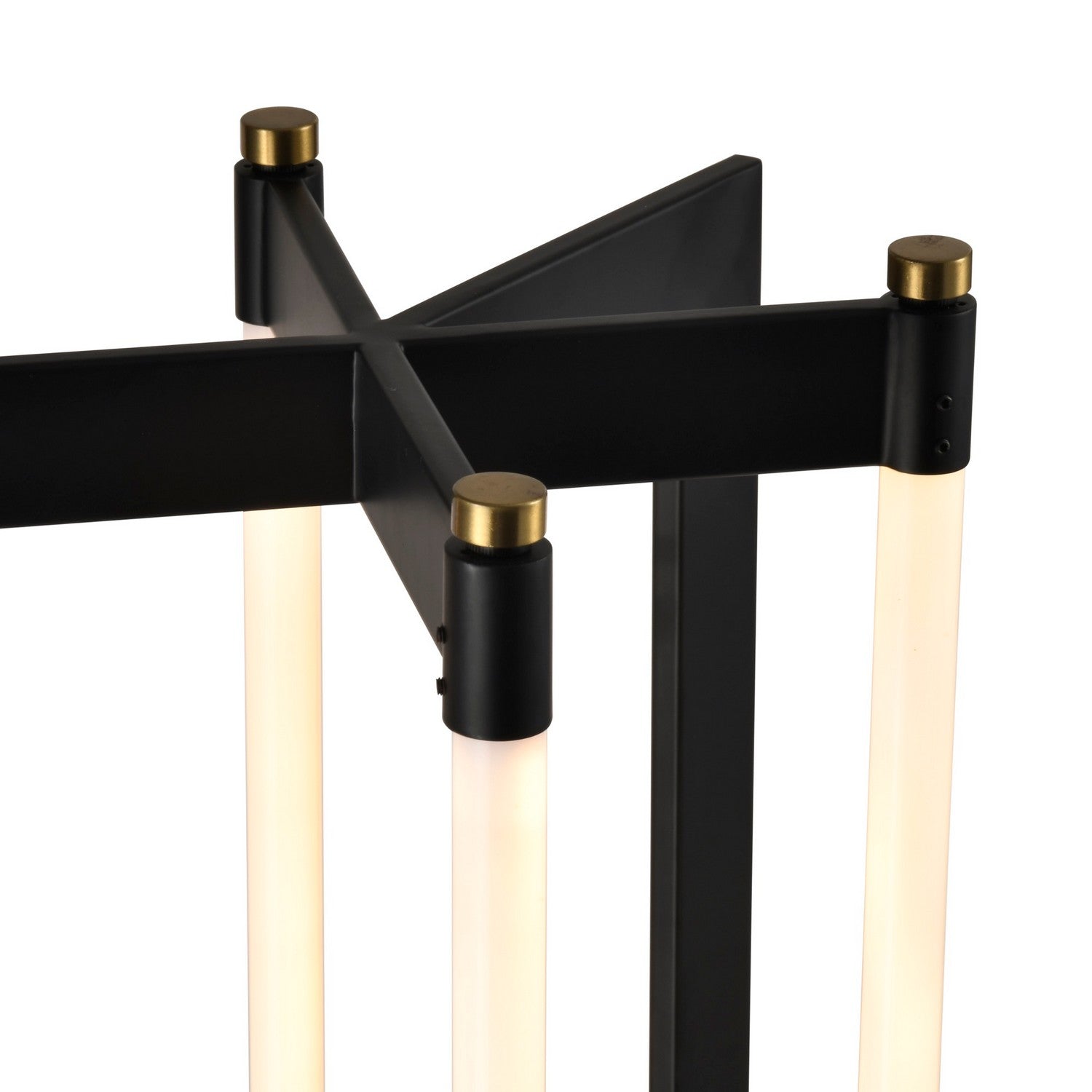 Artcraft LED Floor Lamp from the Cascata collection in Black, Brushed Brass finish