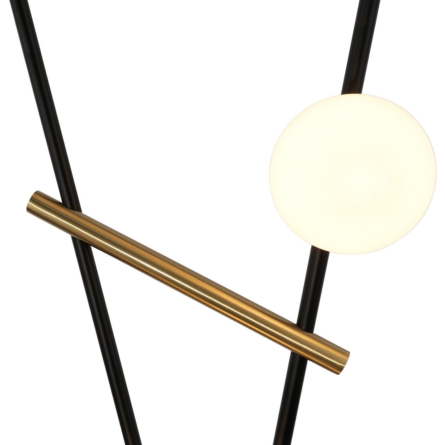 Artcraft LED Floor Lamp from the Cortina collection in Black, Brushed Brass finish